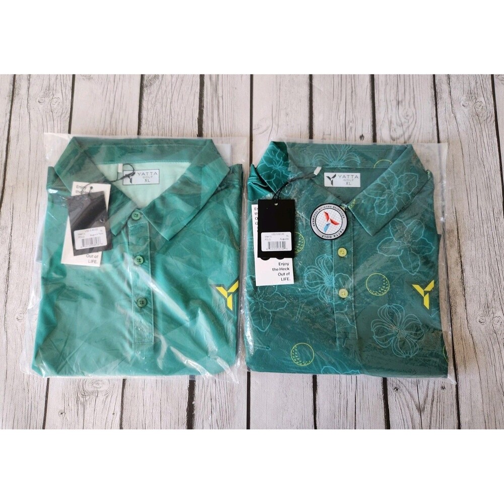Yatta Golf Polo Shirts Men's XL Limited Edition Augusta & Augusta Fade Lot Of 2
